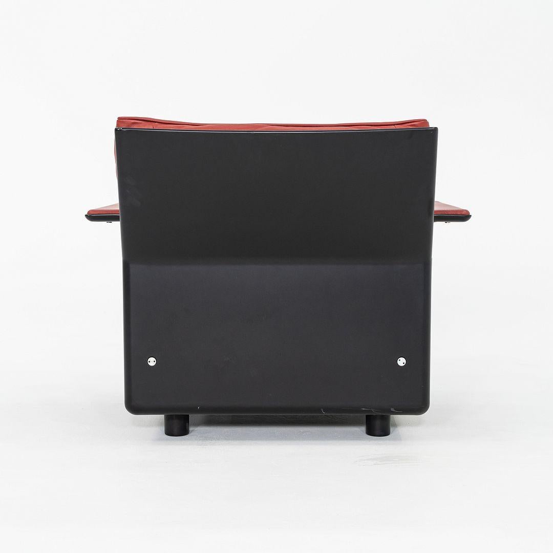 Sedia da salotto vintage degli anni '80 Dieter Rams per Vitsoe 620 in pelle rossa e nera in vendita 2