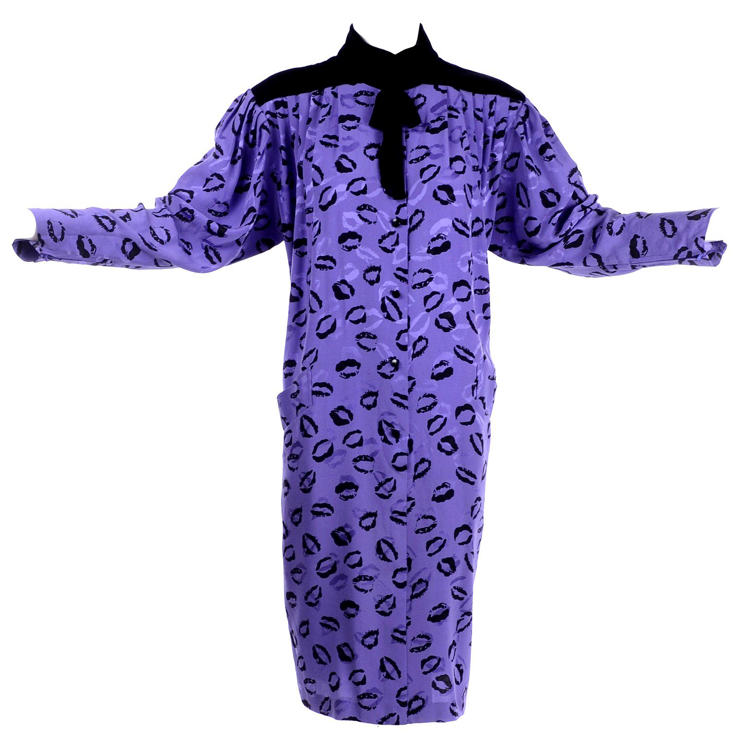 1980s Emanuel Ungaro Parallele Rose Print Silk Cocktail Dress