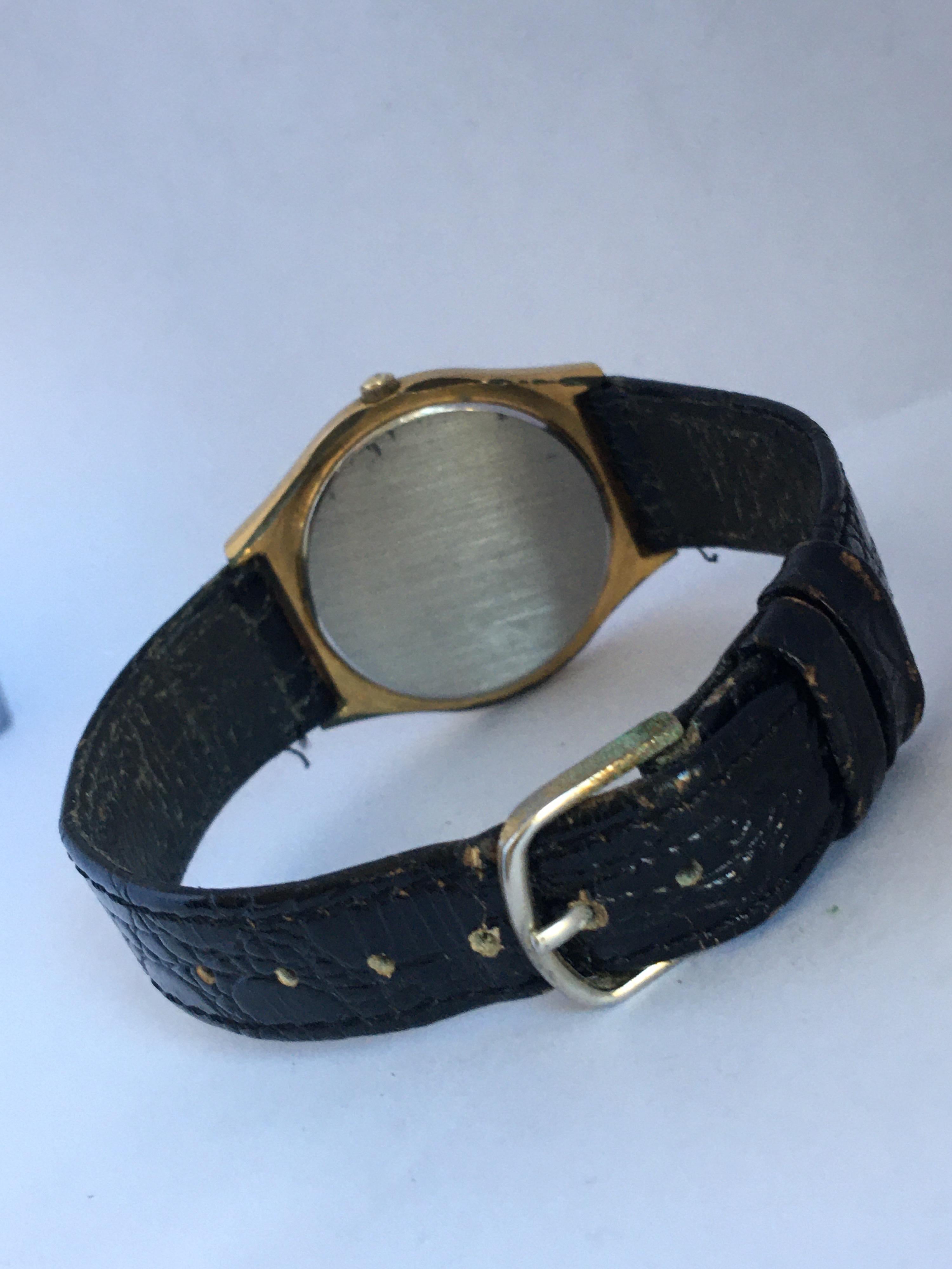 1980s Vintage Gold-Plated and Steel Back Tissot Seastar Quartz For Sale 1