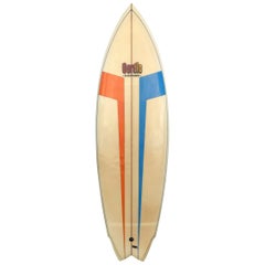 1980s Vintage Gordie Surfboards Twin Fin Fish Short Board