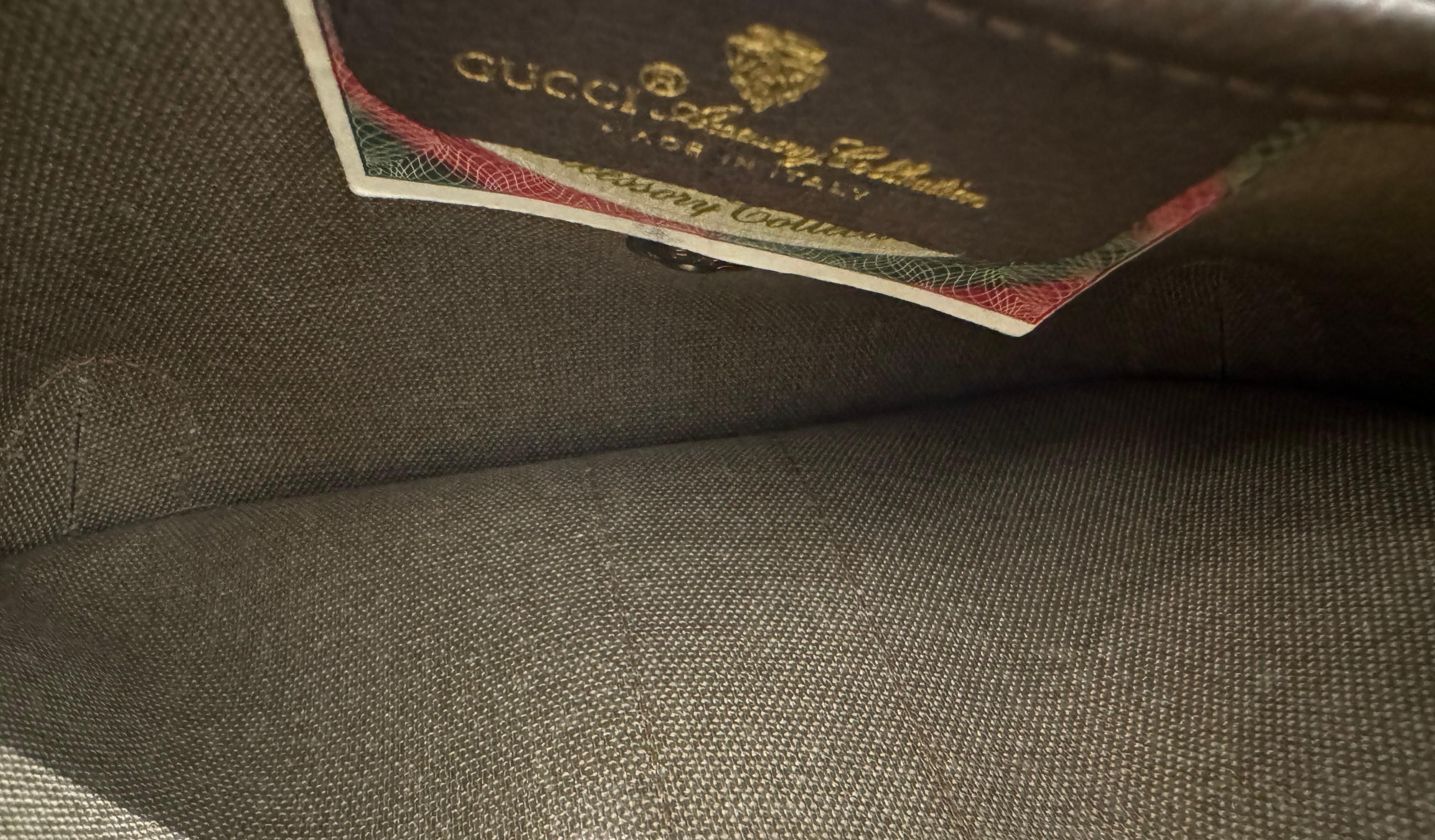1980s Vintage GUCCI GG Monogram Canvas Pouch Brown (Altered) For Sale 1