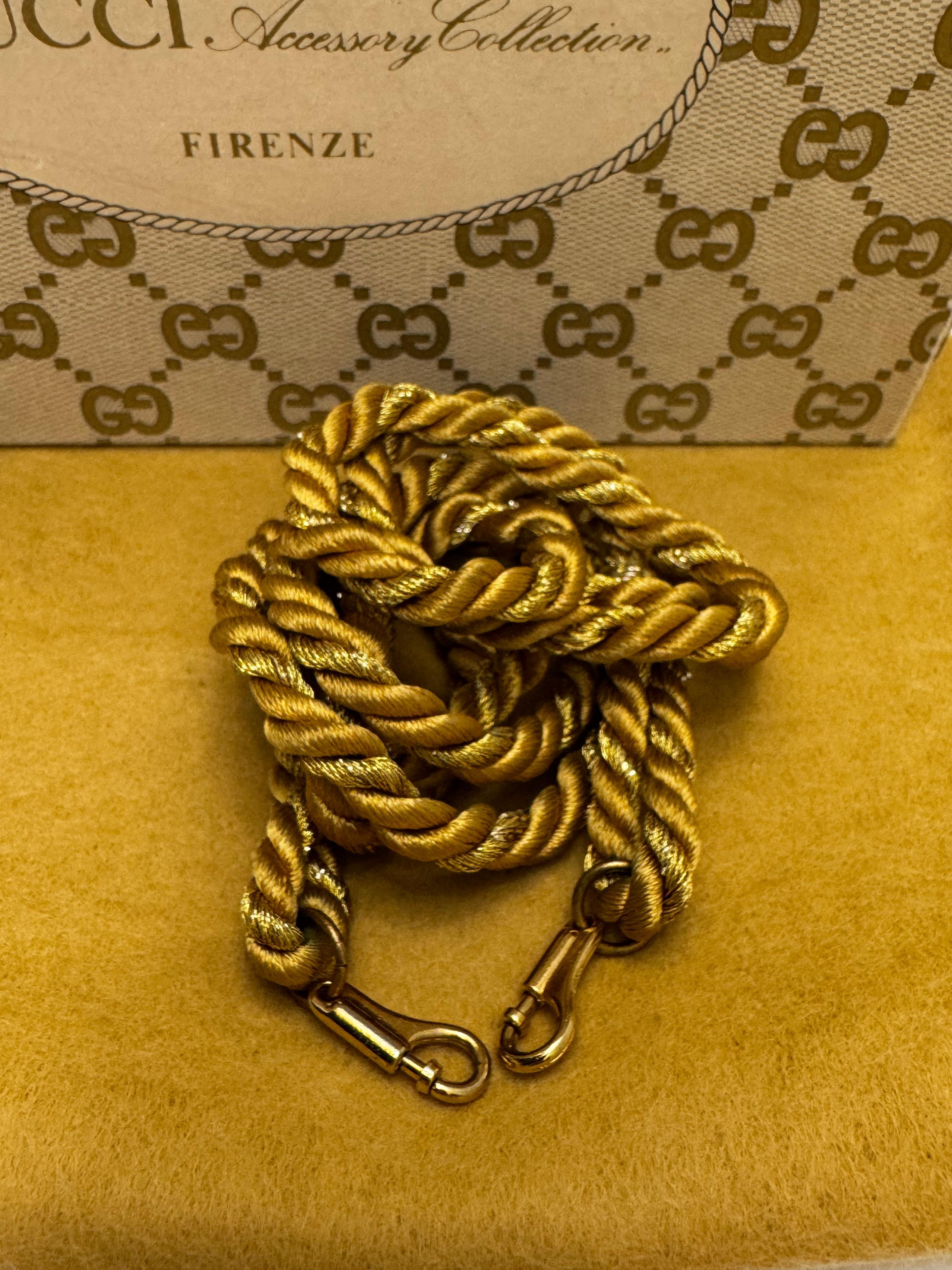 1980s Vintage GUCCI Gold Toned Metallic Clutch Crossbody Bag 4