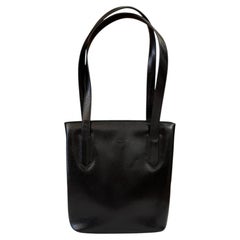 1980s Vintage GUCCI Shoulder Bag Pigskin Leather Black