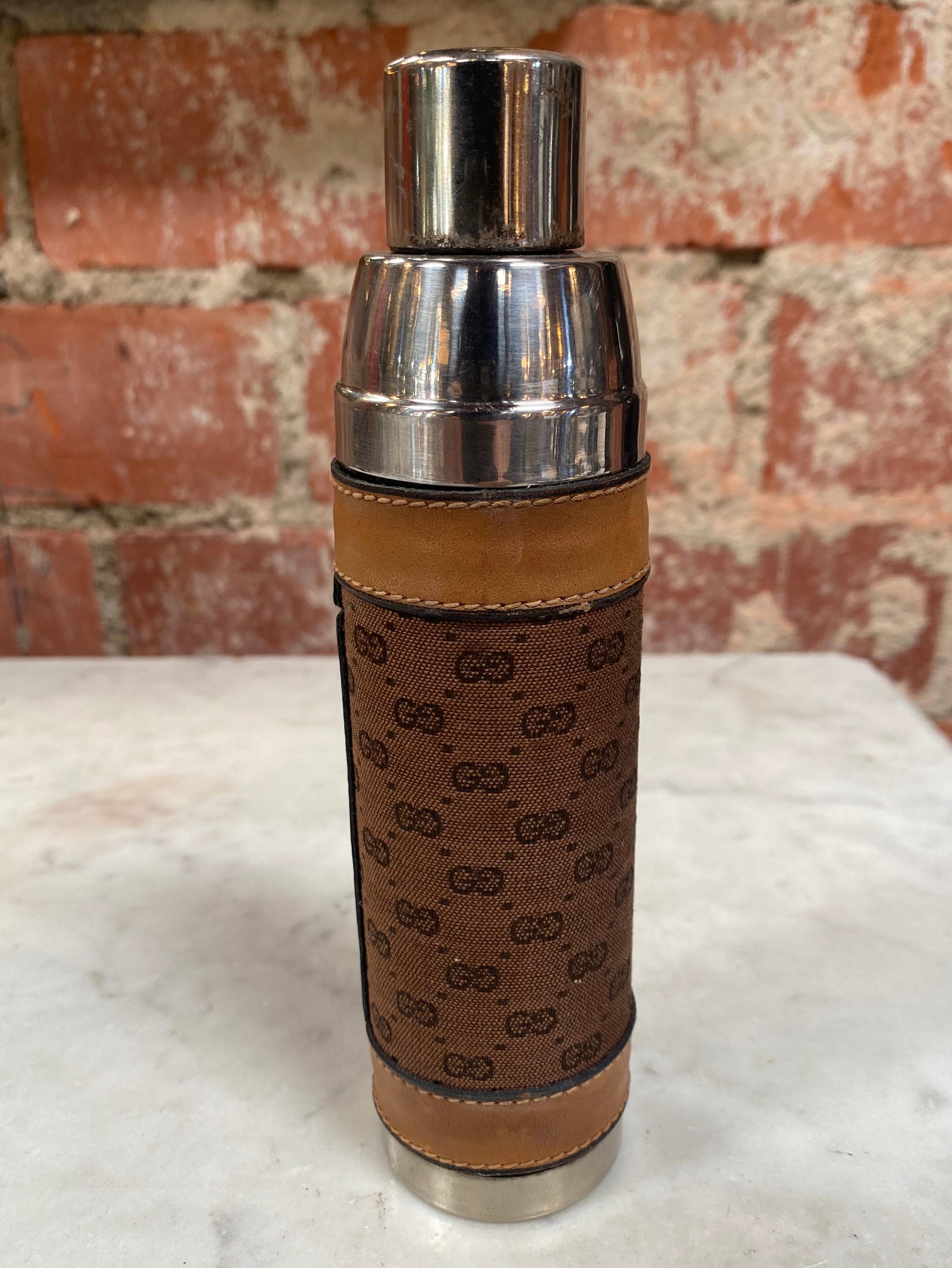 Mid-Century Modern 1980s Vintage Gucci Small Flask