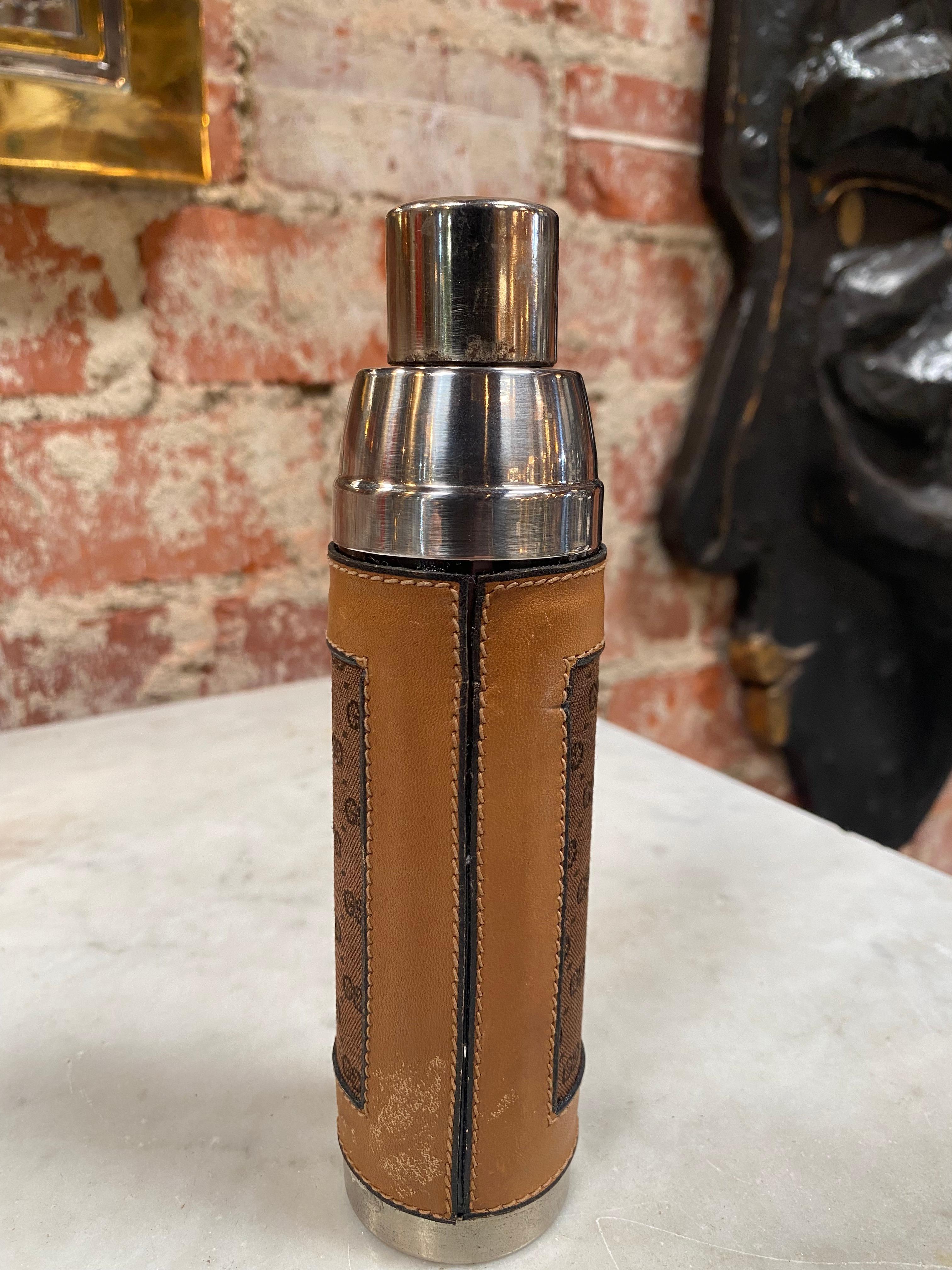 Late 20th Century 1980s Vintage Gucci Small Flask