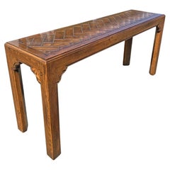 1980s Vintage Henredon Console Table in Traditional Style in Solid Wood