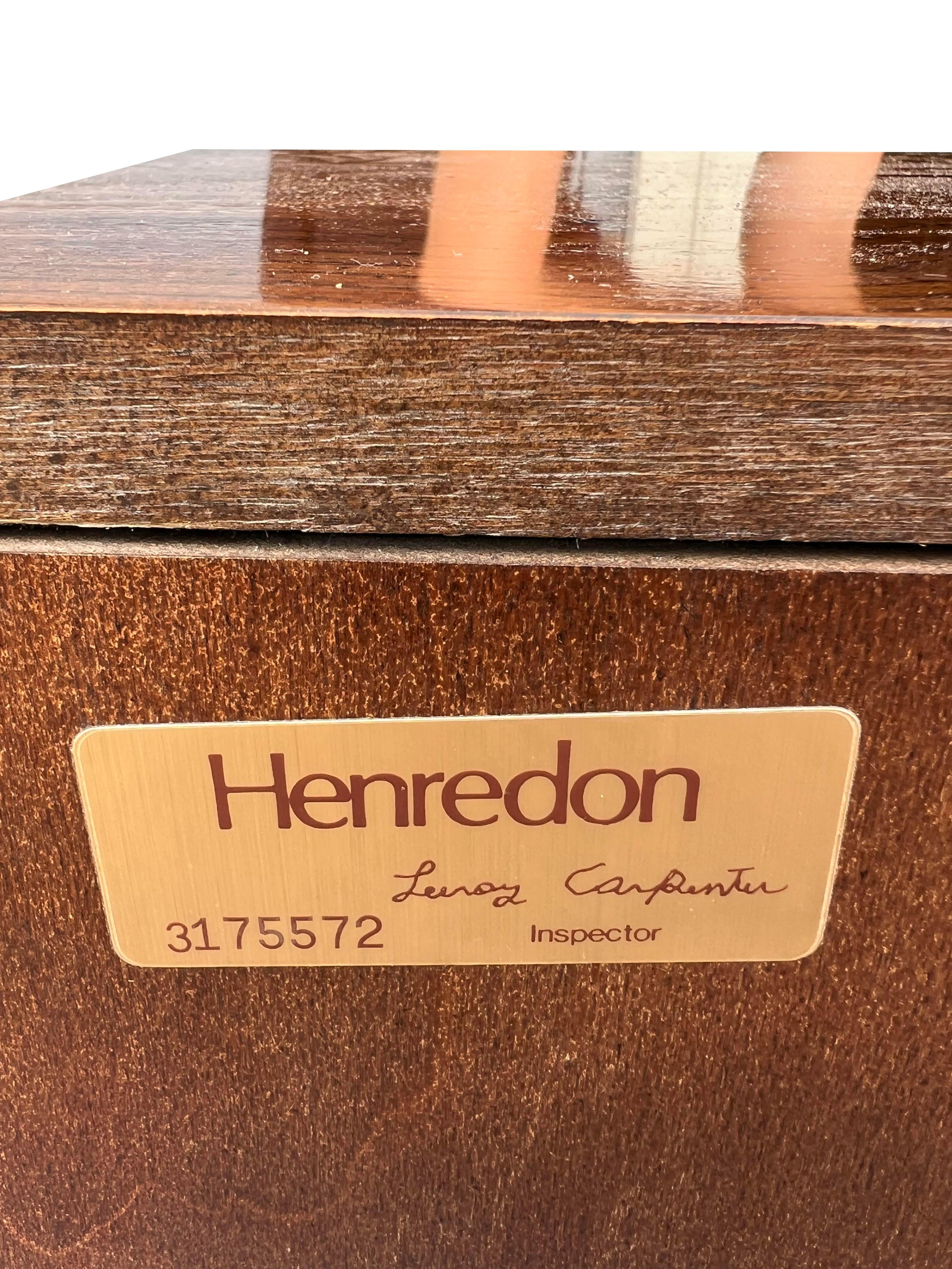1980s Vintage Henredon Scene 1 One King Headboard in Campaign Style 4