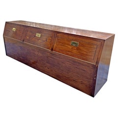 1980s Vintage Henredon Scene 1 One King Headboard in Campaign Style