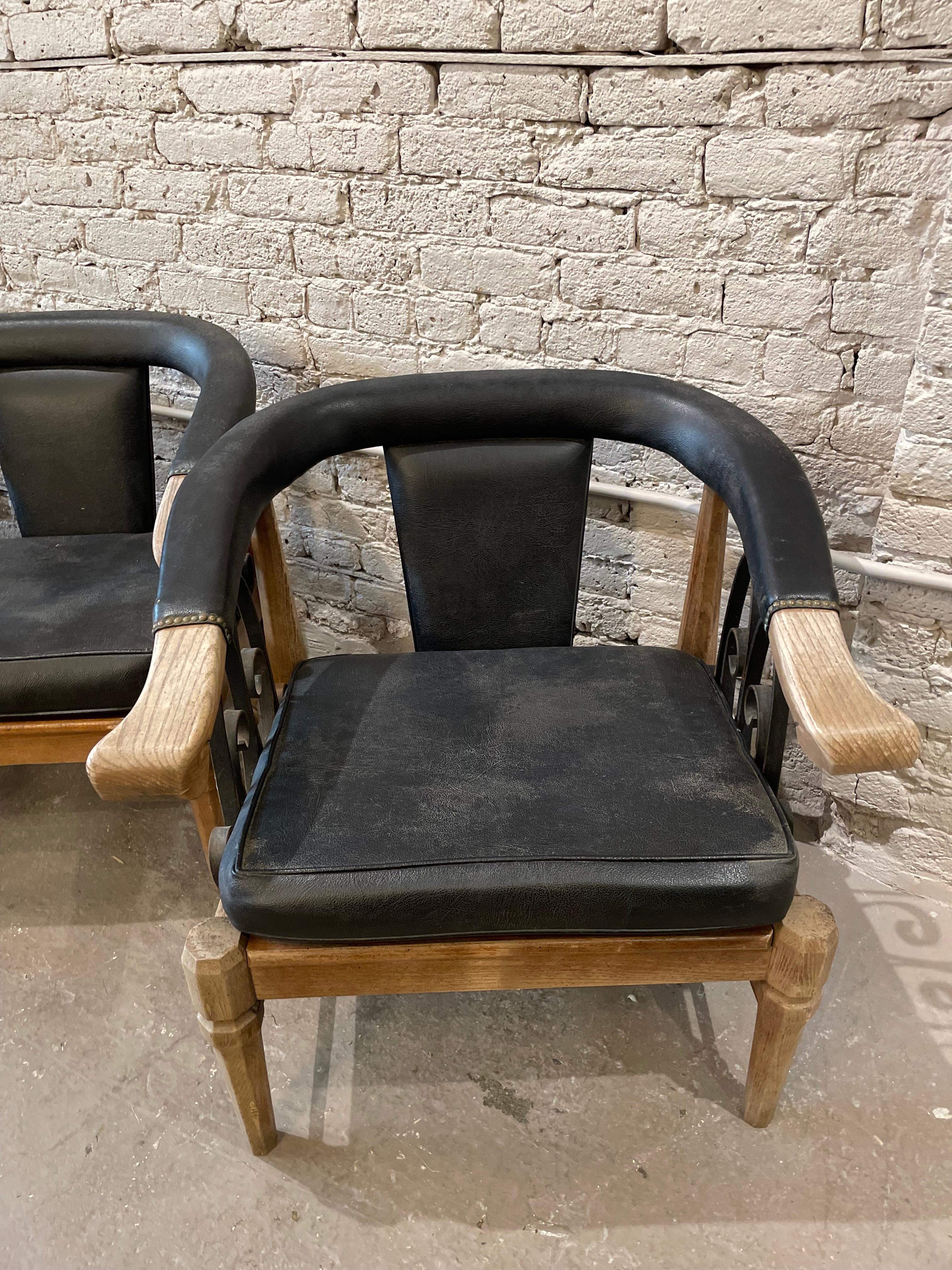 1980s Vintage Horseshoe Chairs - Set of 3 For Sale 1