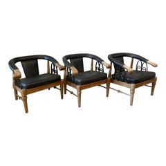 1980s Used Horseshoe Chairs - Set of 3