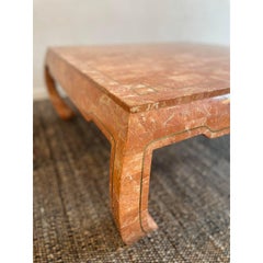 1980s Vintage in the Manner of Maitland Smith Tessellated Stone Coffee Table Wit