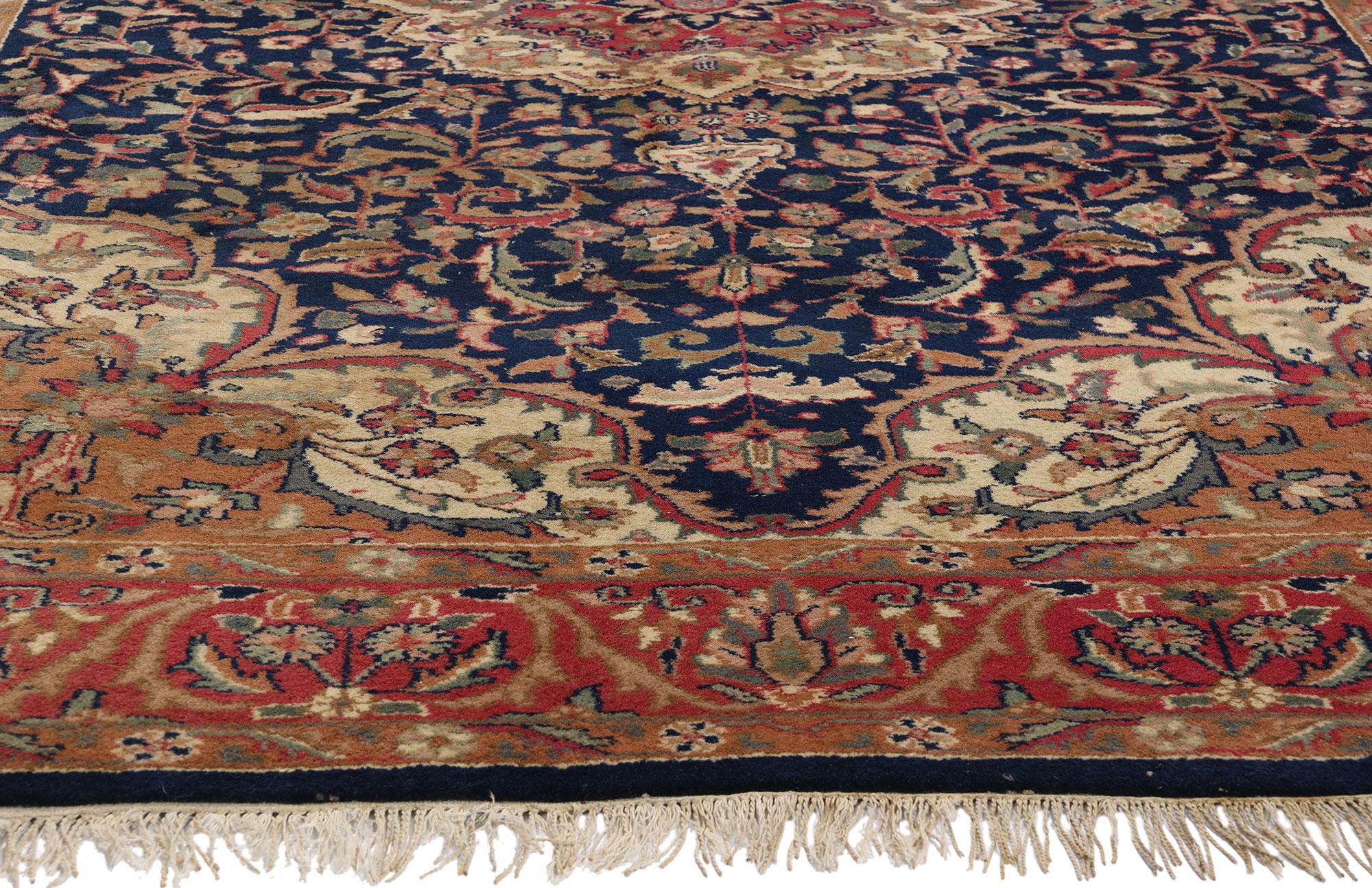 Indischer Isfahan-Teppich, 1980er Jahre (Handgeknüpft) im Angebot