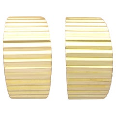 Used Italian 18K Yellow Gold Hoop Earrings