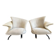 Chaises italiennes vintage des années 1980 à la manière de Giorgio Saporiti - une paire