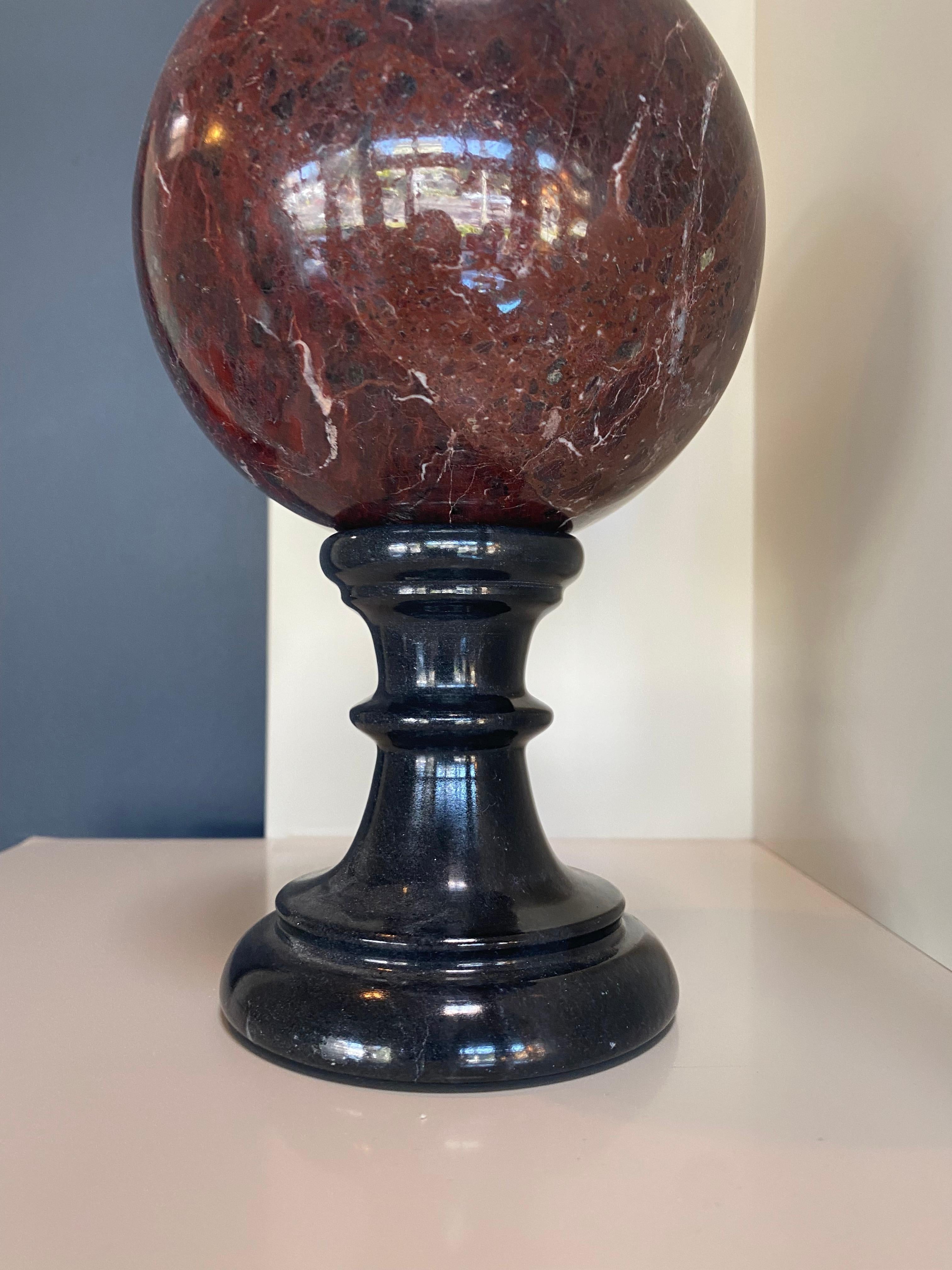 Late 20th Century 1980s Vintage Italian Marble Sphere For Sale