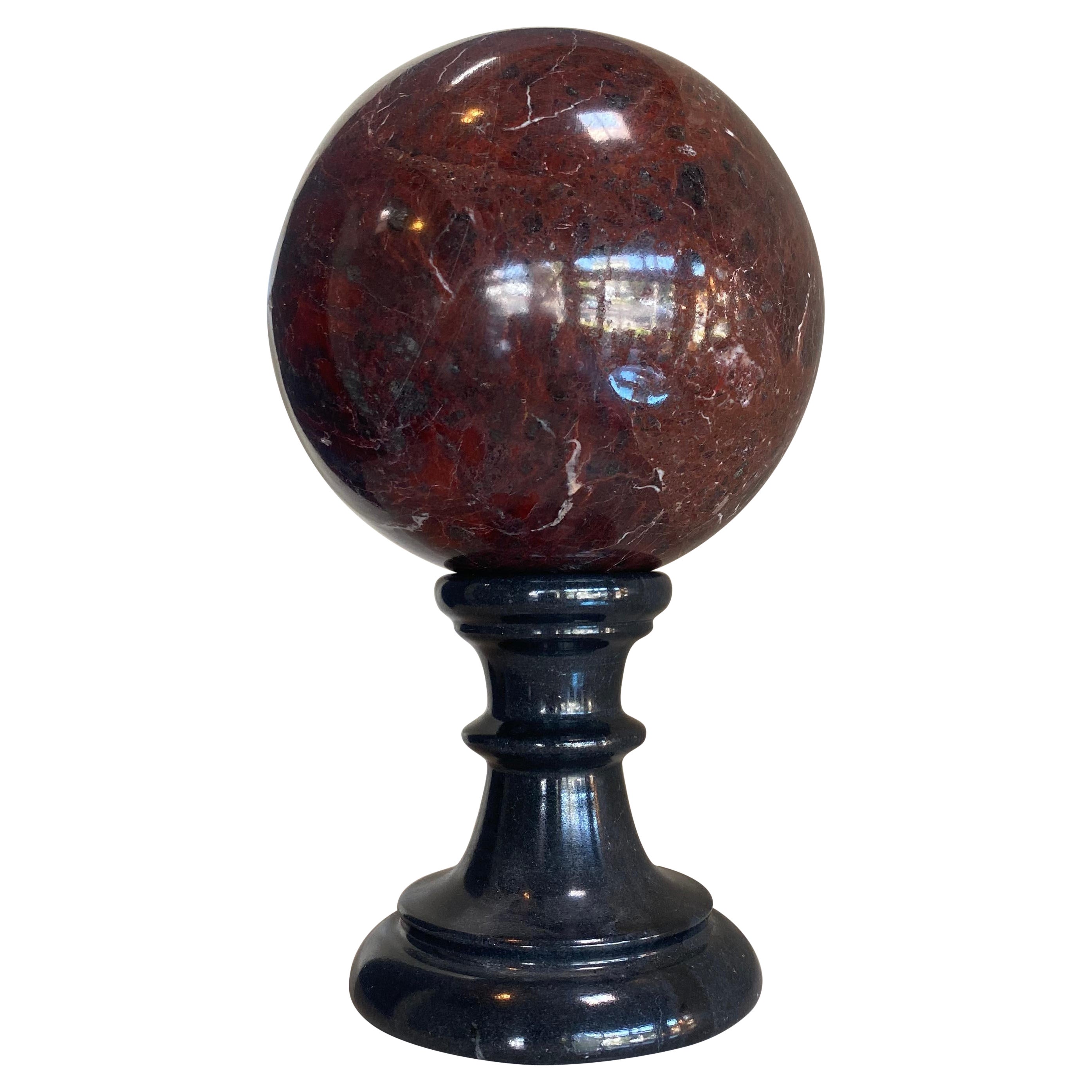 Sfera di marmo italiana vintage degli anni '80