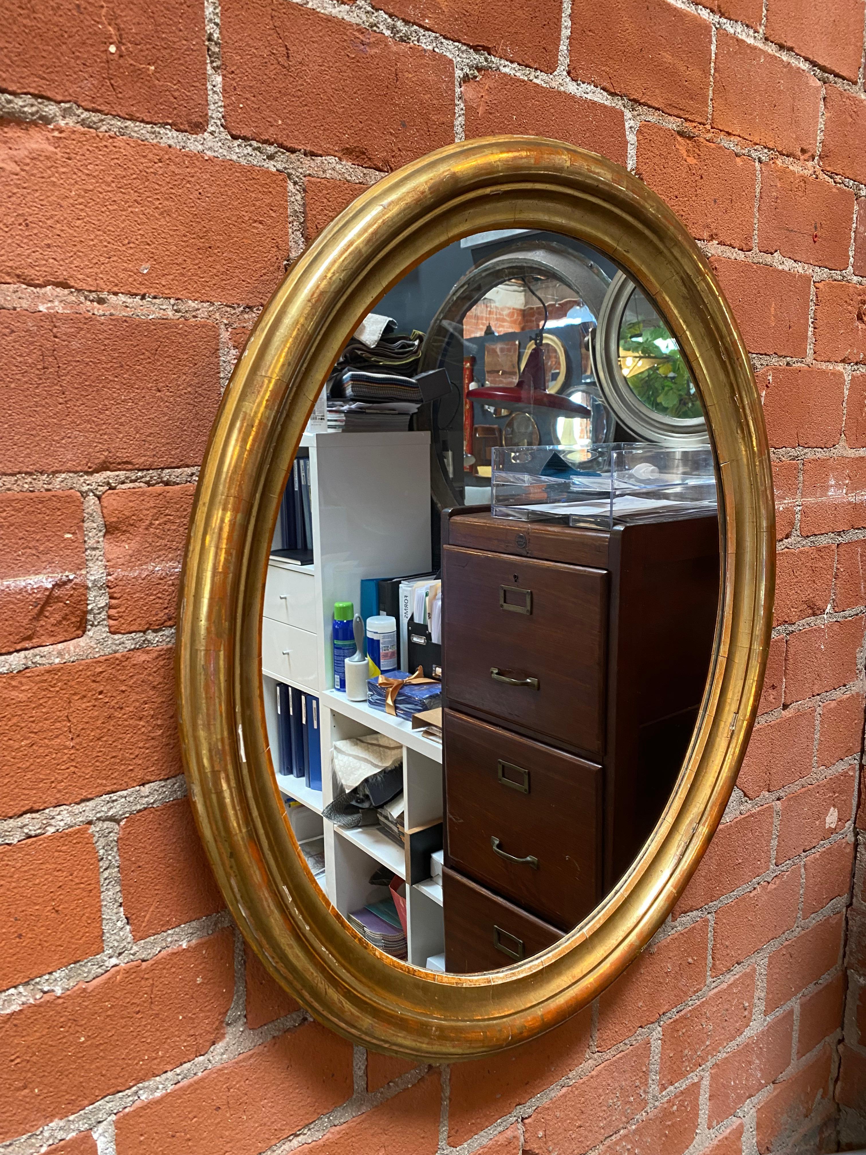 Mid-Century Modern 1980s Vintage Italian Round Wall Mirror