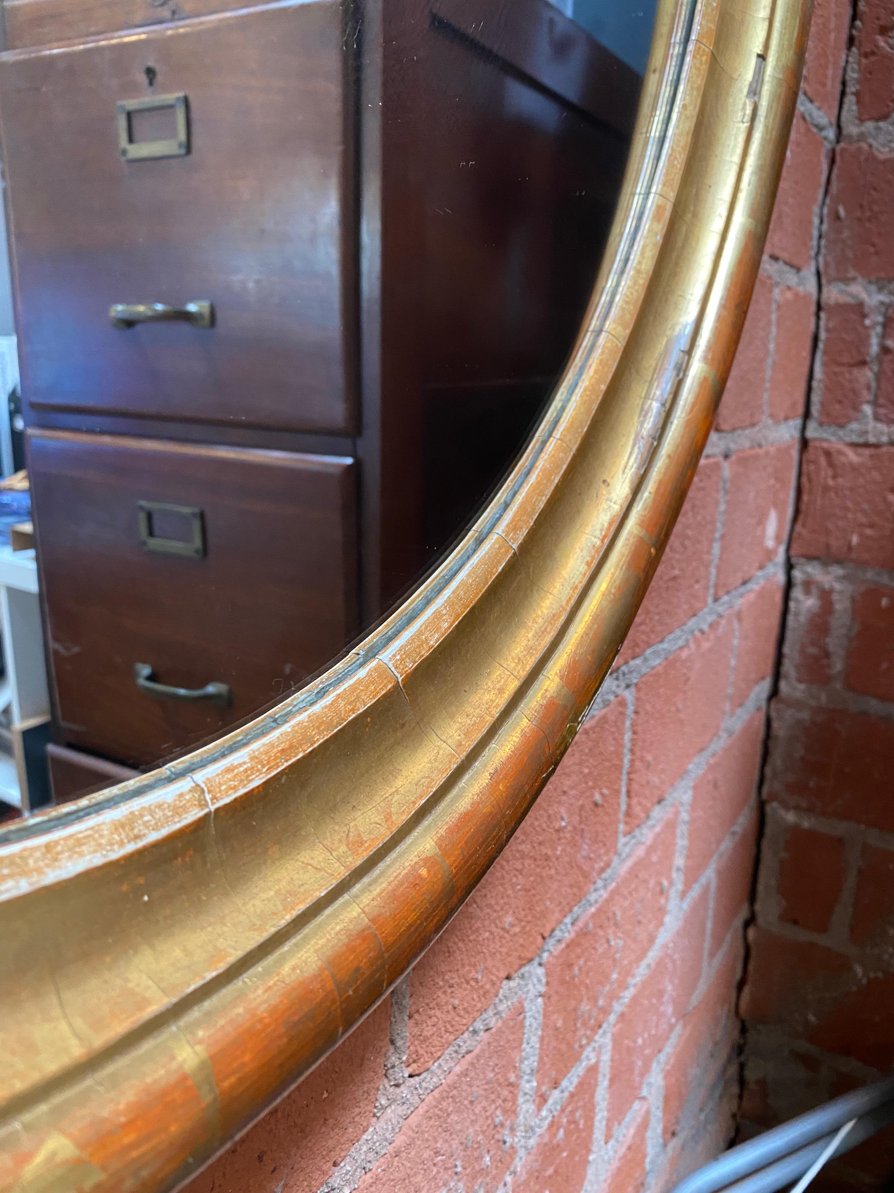 1980s Vintage Italian Round Wall Mirror 1