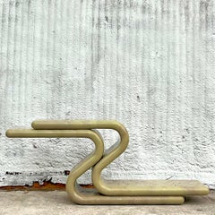 1980s Vintage Lacquered S Formation Console Table