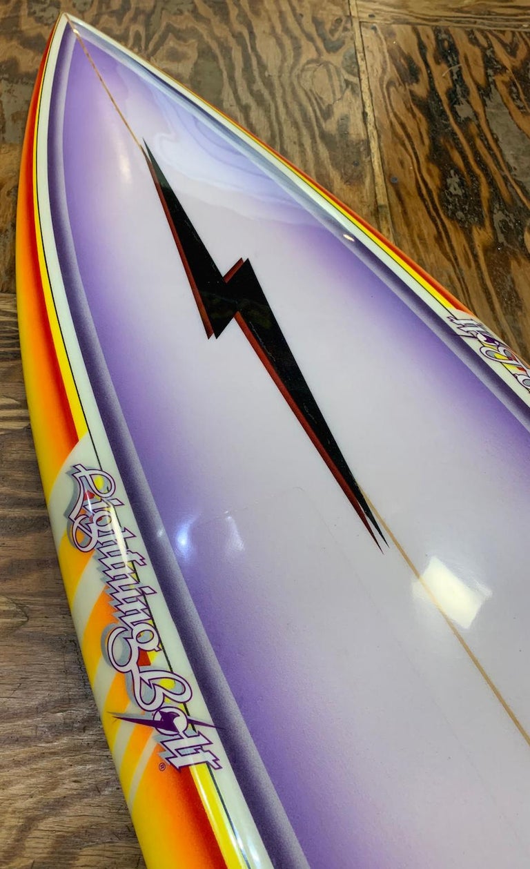 1980's Vintage Lightning Bolt Rory Russell model surfboard at 1stDibs