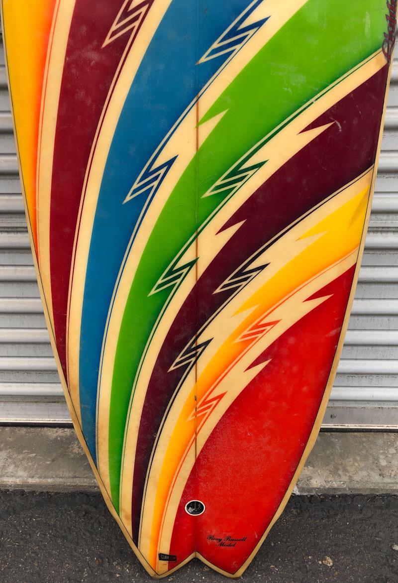 surfboard with lightning bolt