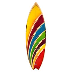 1980s Vintage Lightning Bolt Rory Russell Model Surfboard