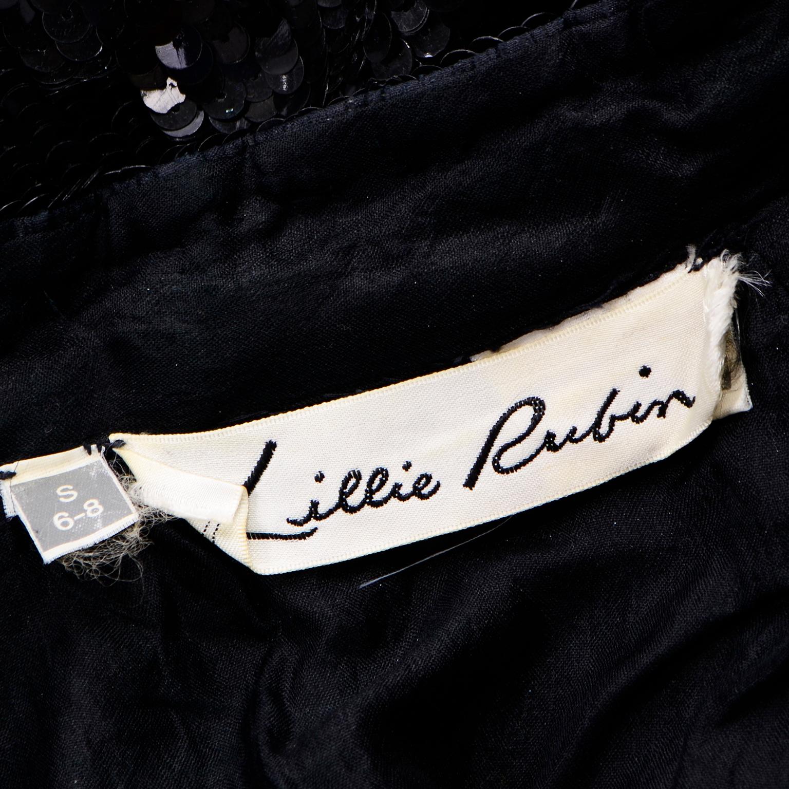 1980er Jahre Vintage Lillie Rubin Polka Dot Pailletten Shorts & Zip Sweatshirt Anzug Set Med im Angebot 5