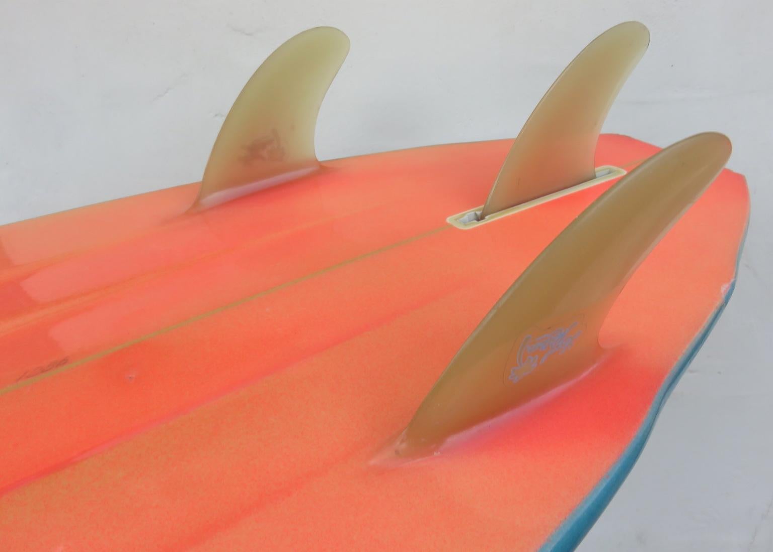American 1980s Vintage Local Motion Surfboard by Robin Prodanovich