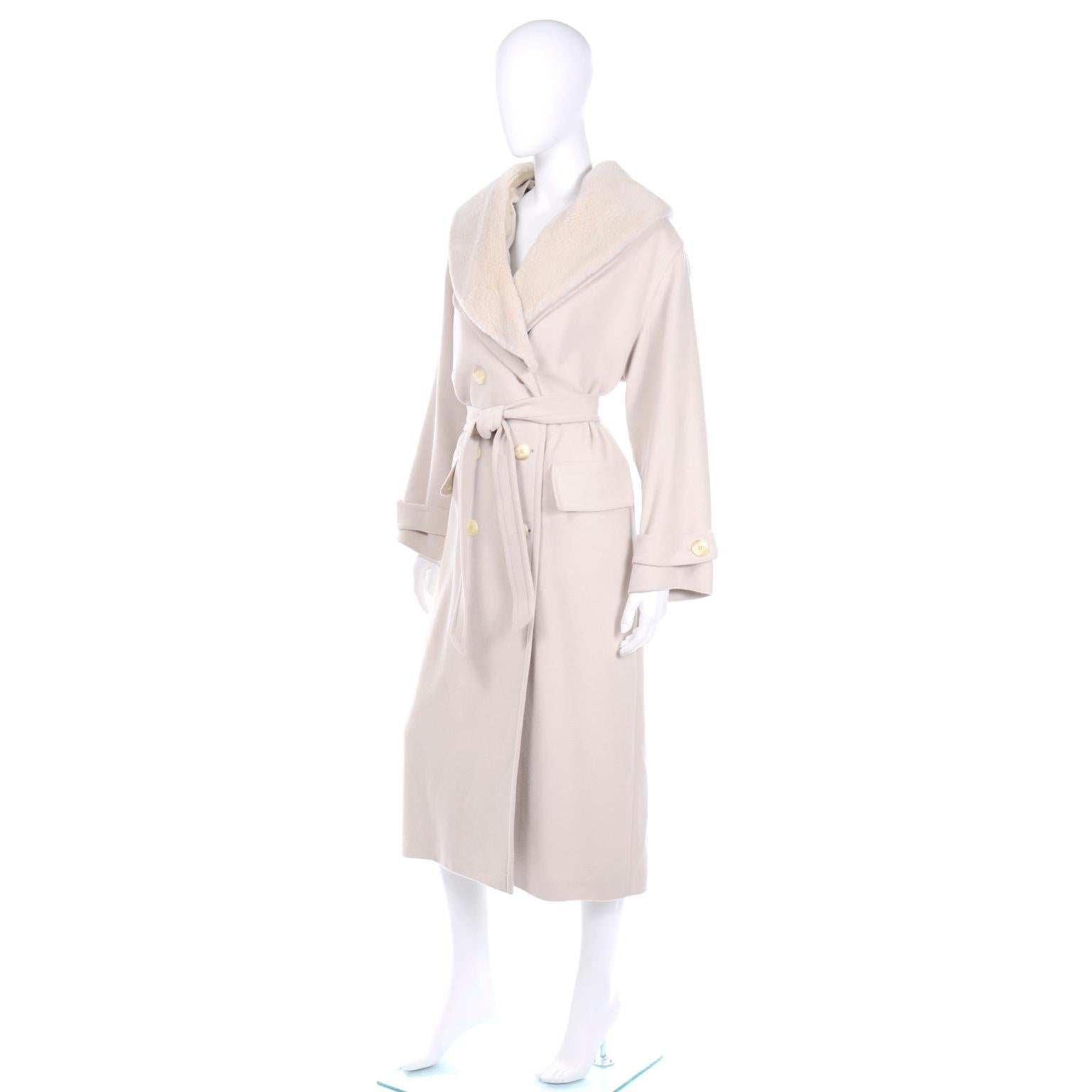 cream cashmere coat