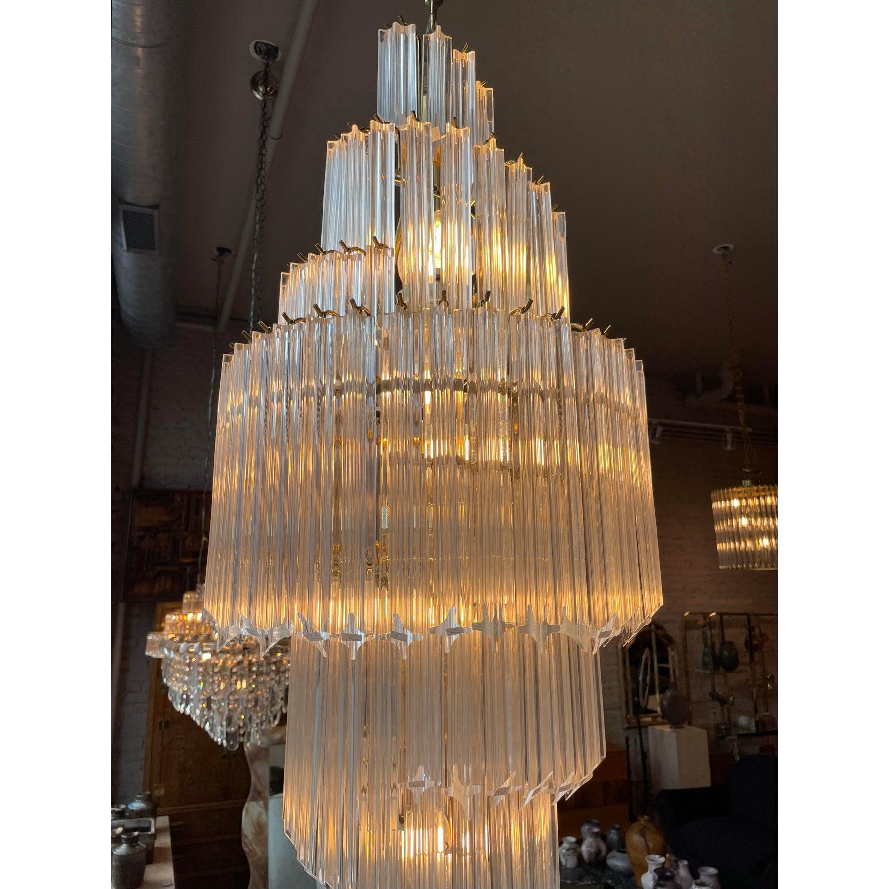 My new favorite chandelier. It’s all the right things: modern, art deco, masculine, feminine, bold, delicate….I can go on. It’s also a wonderful source of light with 12 sockets! In excellent condition with all of the original glass rods. This is