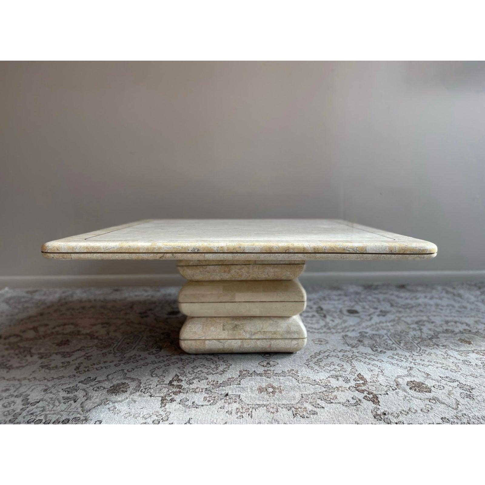 1980er Jahre Vintage Maitland Smith Postmoderner Couchtisch aus Mosaikstein im Angebot 4