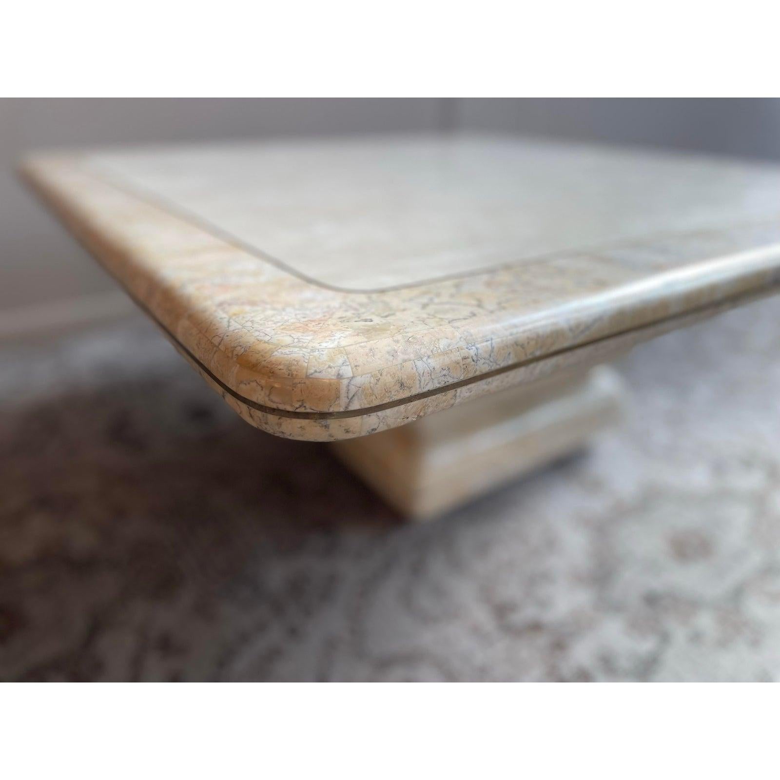 1980er Jahre Vintage Maitland Smith Postmoderner Couchtisch aus Mosaikstein im Angebot 1