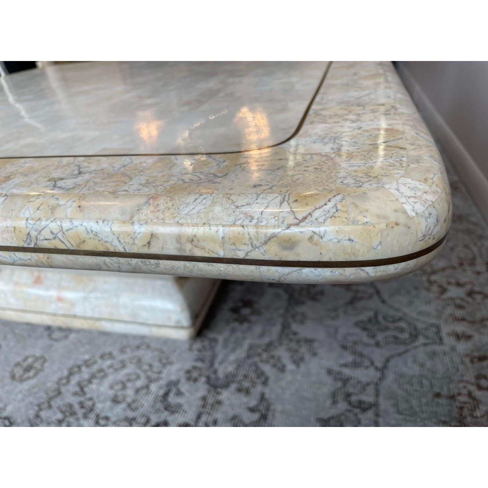 1980er Jahre Vintage Maitland Smith Postmoderner Couchtisch aus Mosaikstein im Angebot 3
