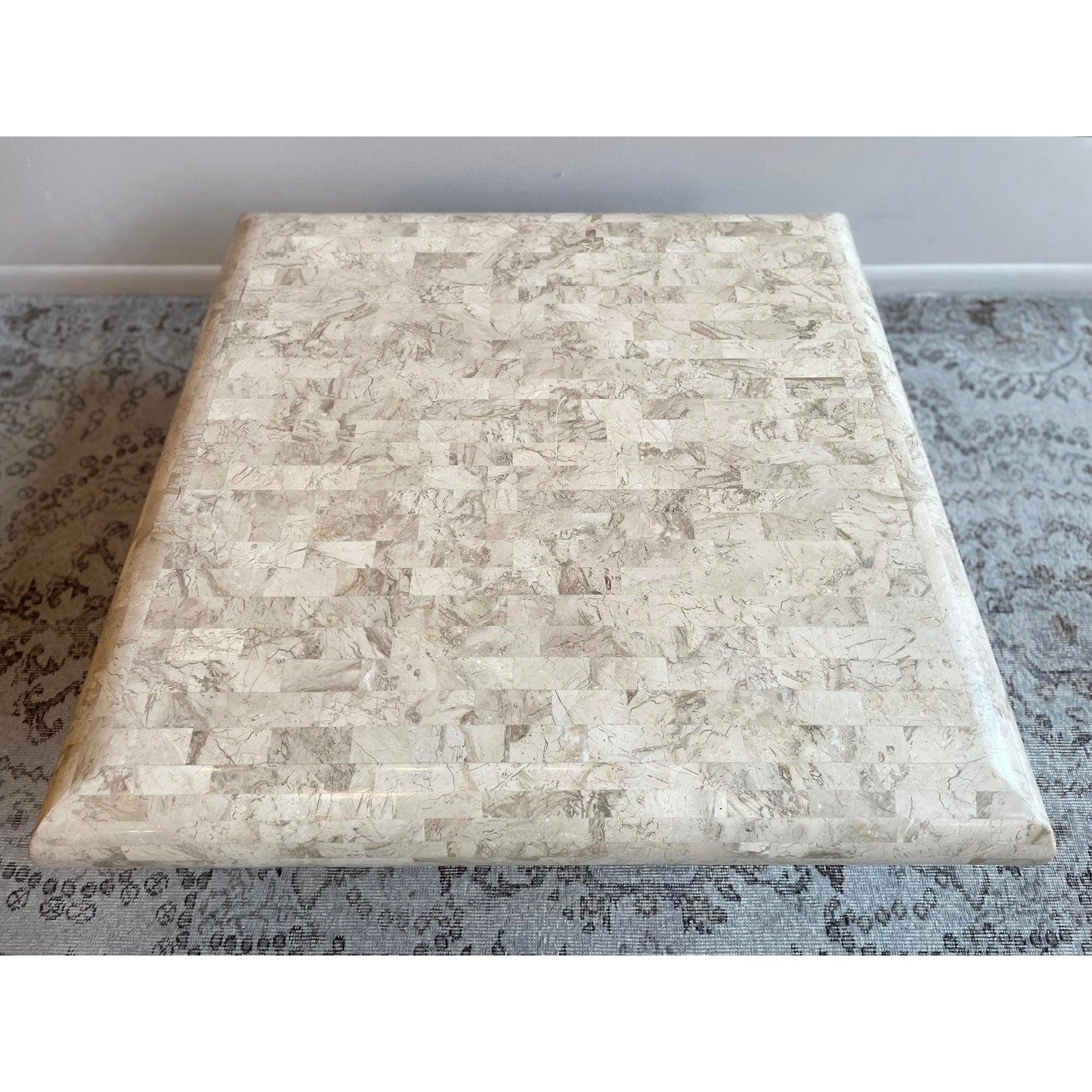 1980er Jahre Vintage Maitland Smith Mosaikstein-Couchtisch Postmodern (Moderne der Mitte des Jahrhunderts) im Angebot