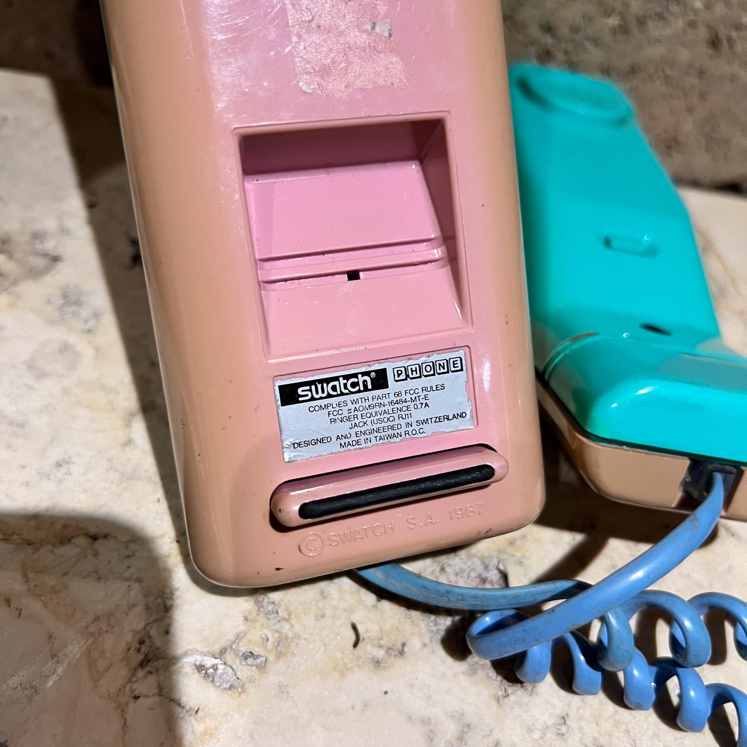 Plastique Phone Twin Memphis Swatch des années 1980 en vente