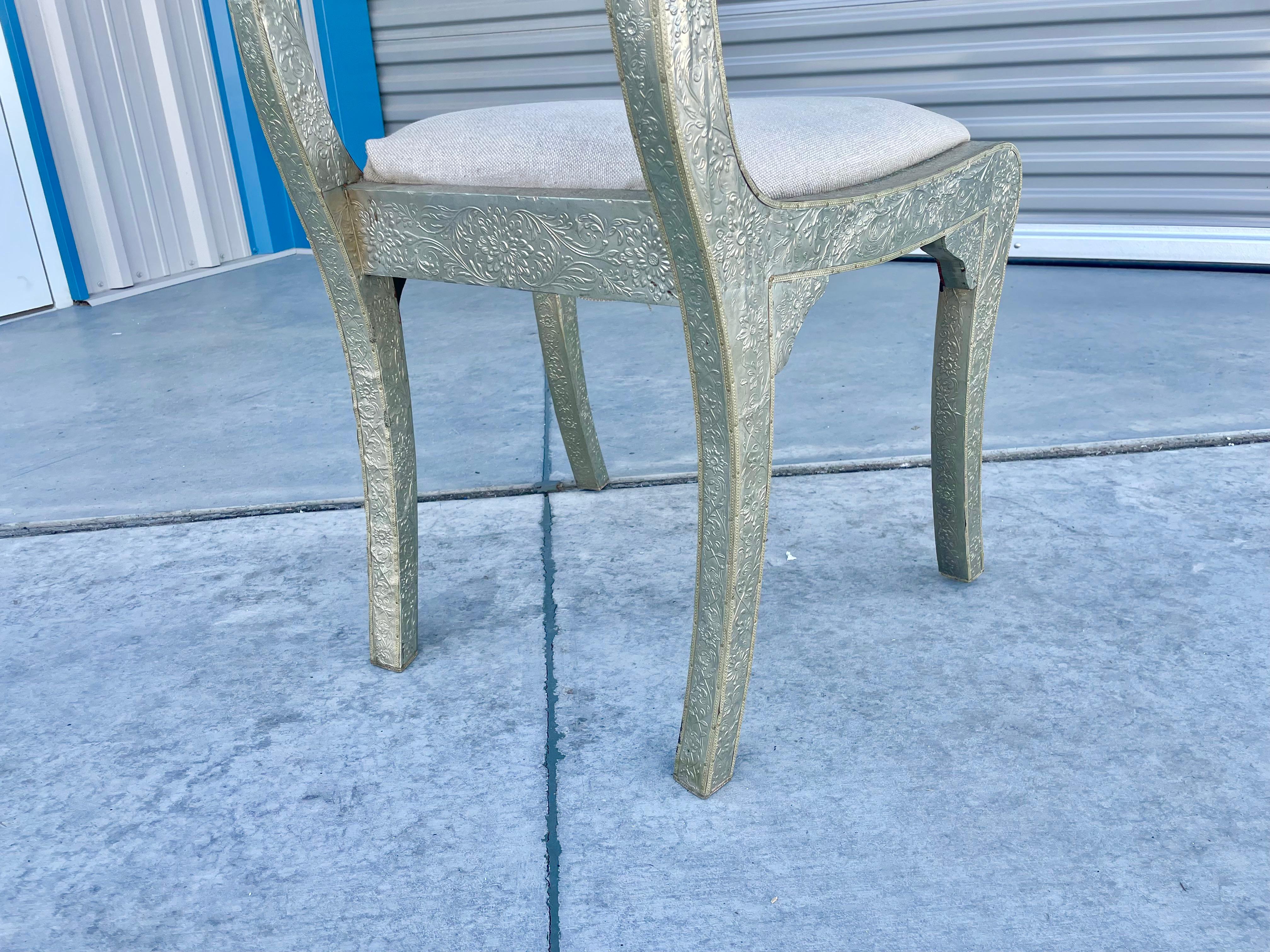 1980s Vintage Metal Wrapped Ram Chair For Sale 2