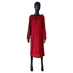 Vestito vintage anni 
80 di Missoni con scollo a balze