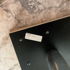 1980s Vintage Modern Pink Marble and Metal Coffee Table with Base by Keilhauer