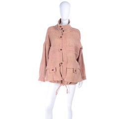 1980s Vintage Muted Pink Wool Handwoven Bolivian Jacket