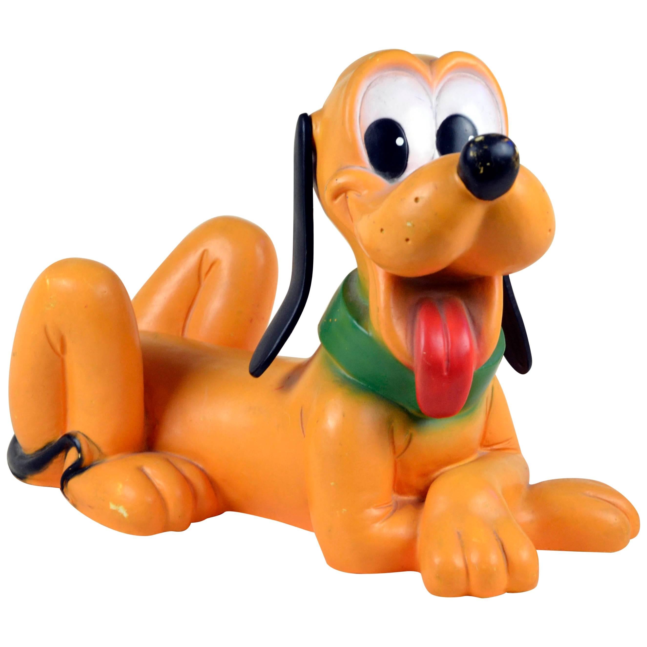 1980s Vintage Original Disney Pluto Plastic Nightlight by Heico Made in Germany