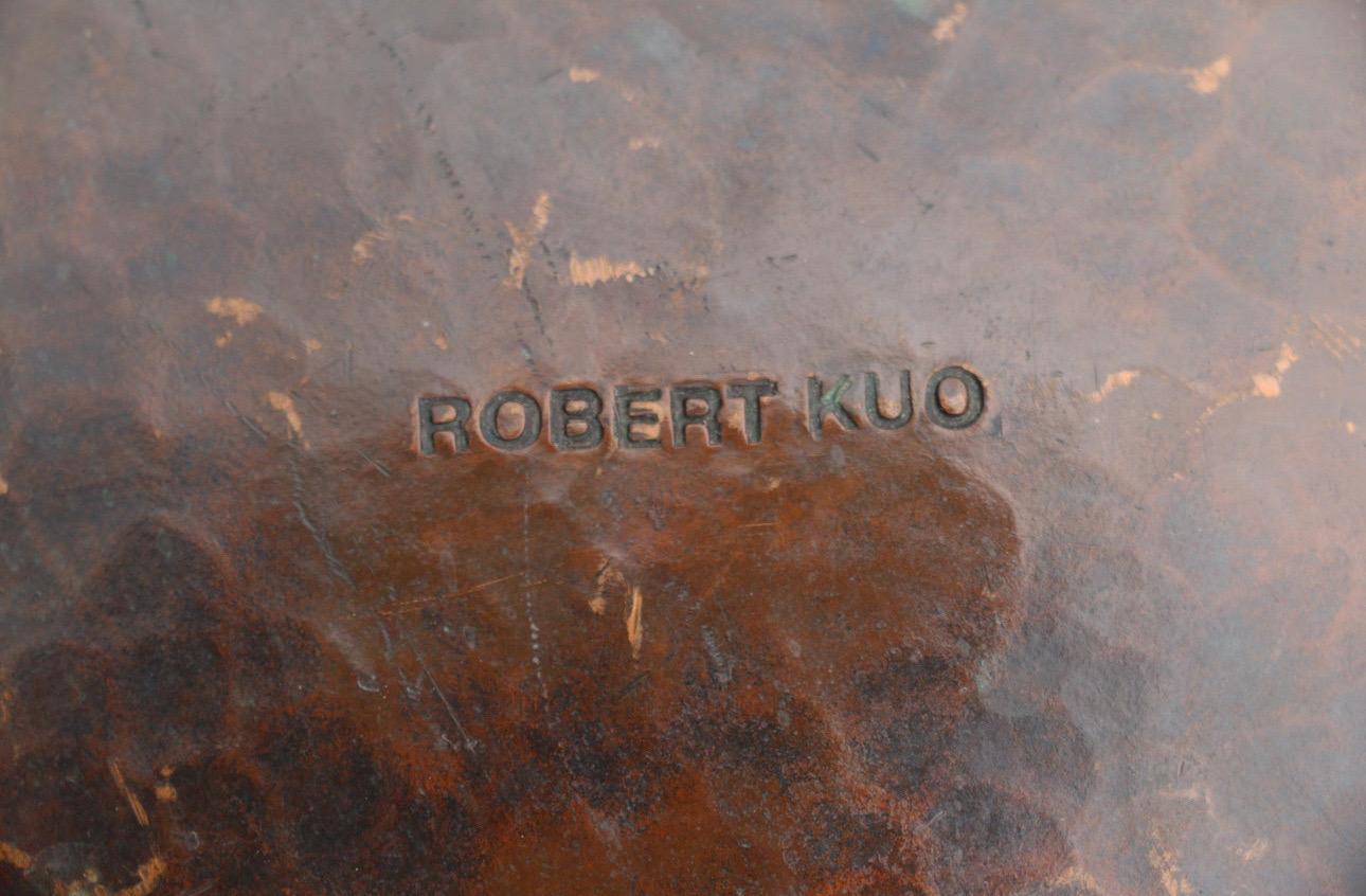 Paar Kupferkugel-Skulpturen von Robert Kuo, Vintage, 1980er Jahre im Angebot 6