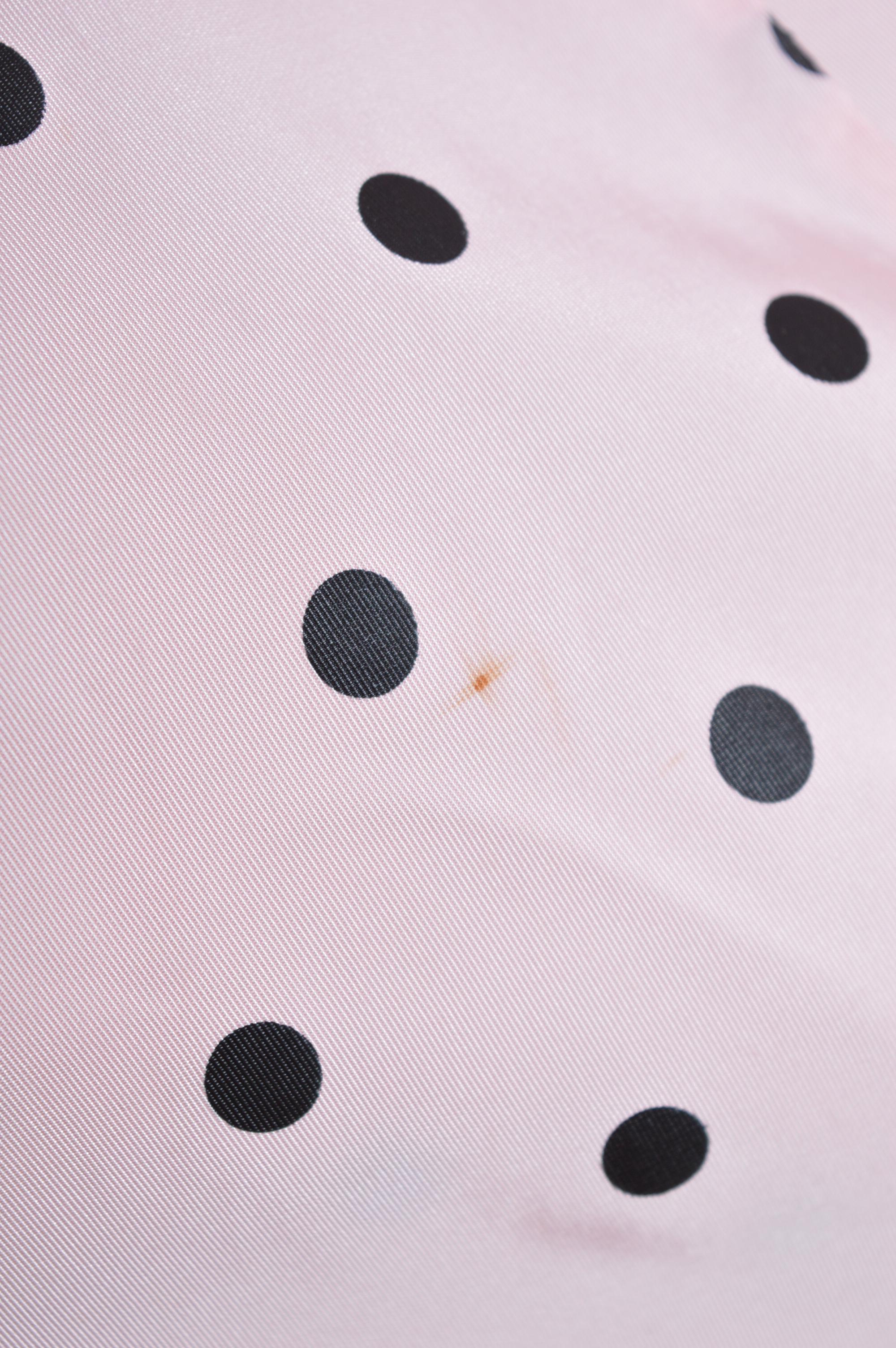 1980's Vintage Pastel Pink Taffeta Strapless Polka Dot Cocktail Party Dress For Sale 7