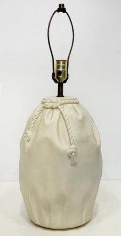 1980s Vintage Plaster Bag, Rope Lamps in John Dickinson Style, Pair