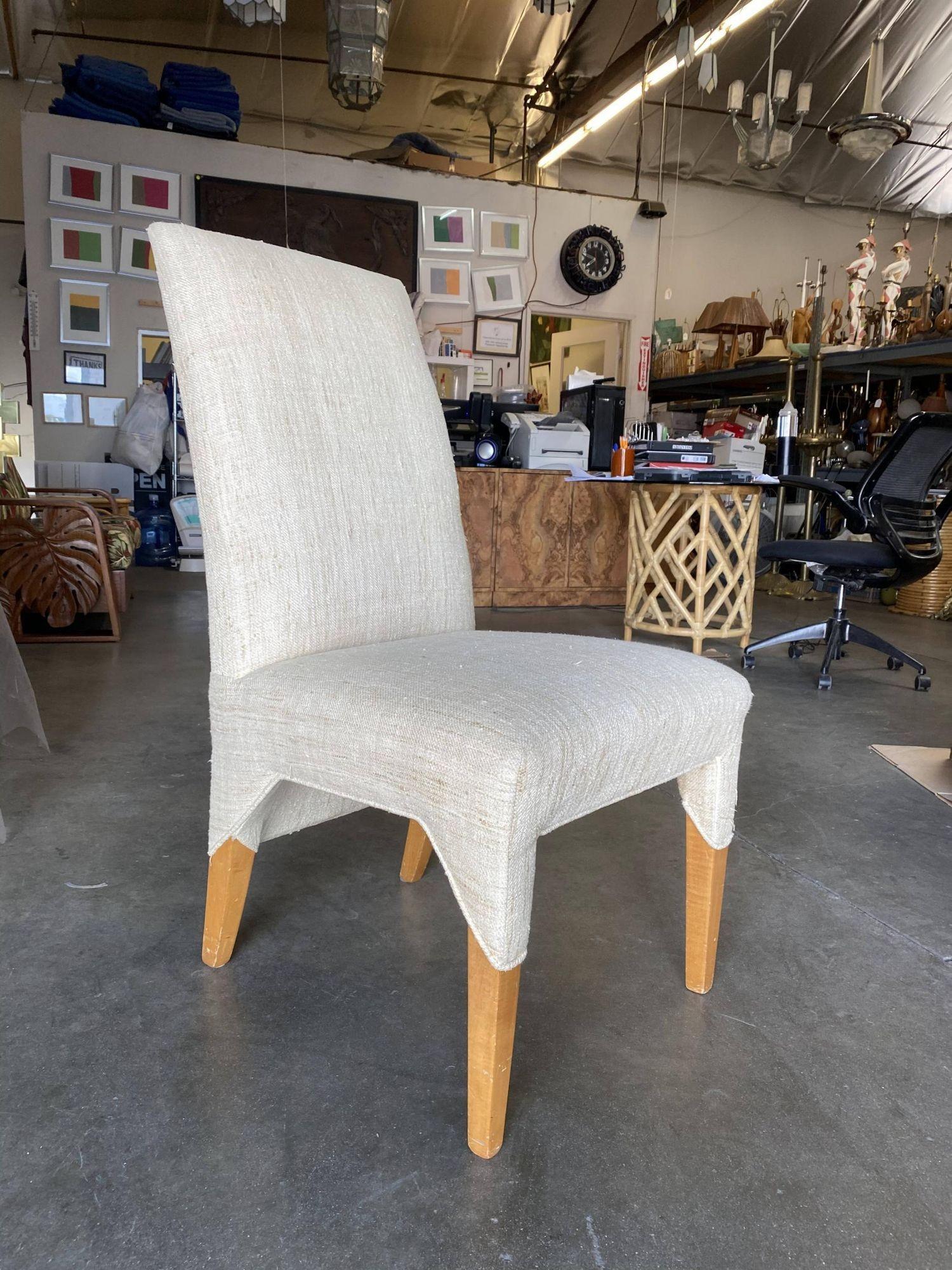 1980s Vintage Post Modern Dining Chairs - Set of 10 In Excellent Condition For Sale In Van Nuys, CA