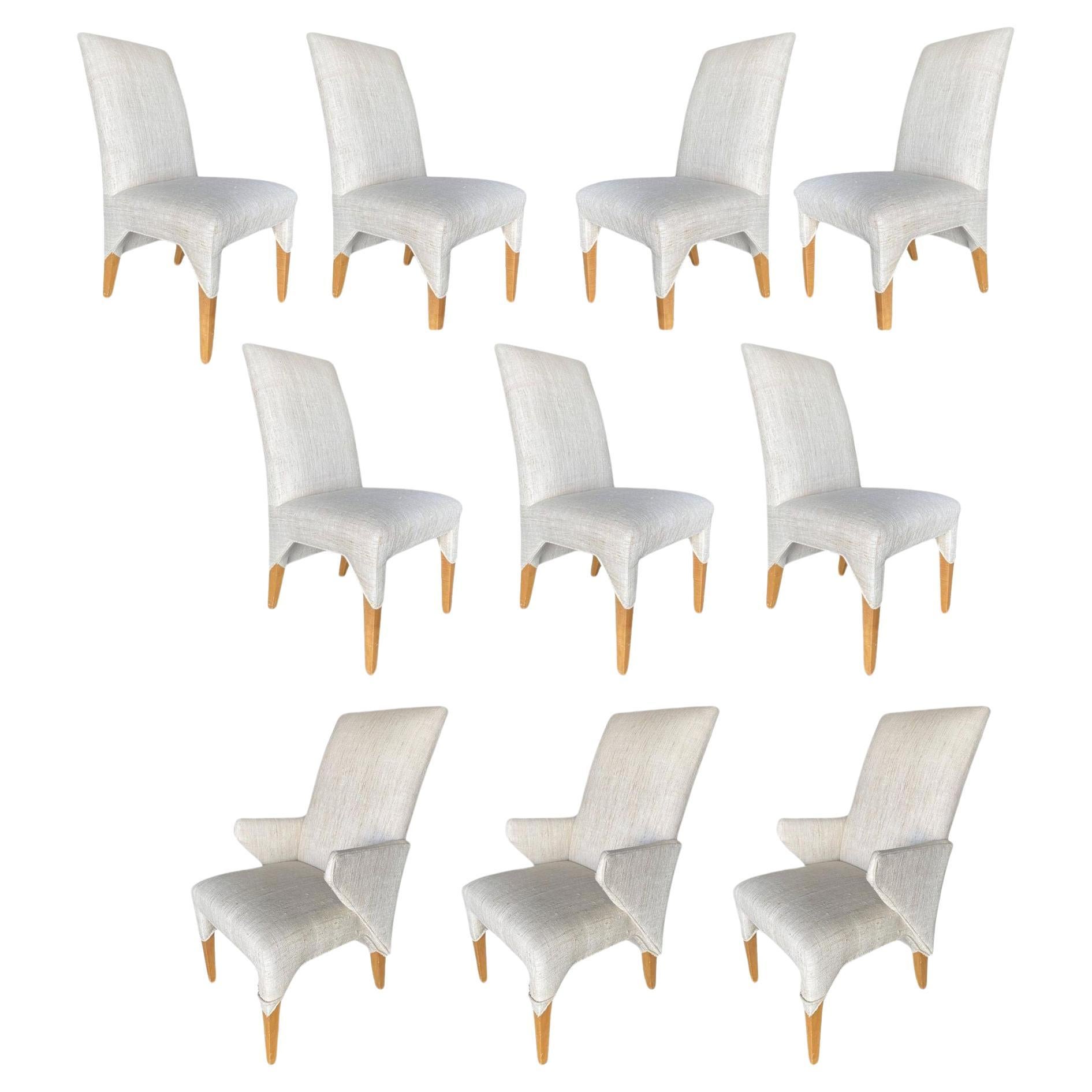 1980s Vintage Post Modern Dining Chairs - Set of 10 For Sale