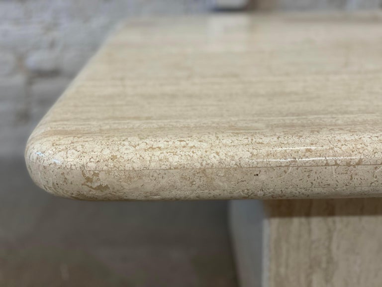 1980s Vintage Postmodern Travertine Rectangle Coffee Table For Sale at ...