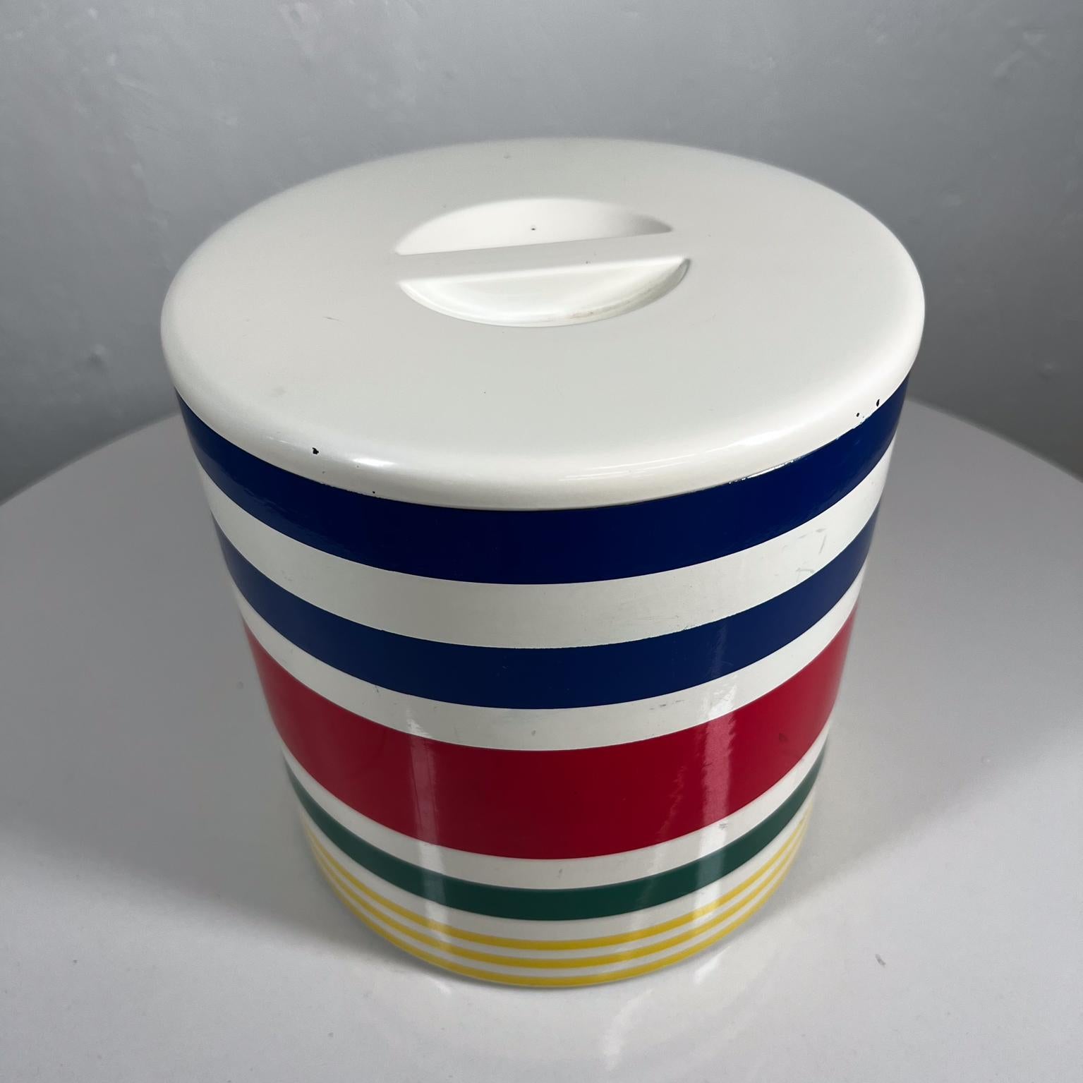 1980s Vintage Ralph Lauren Modern Stripe Ice Bucket Japan 3