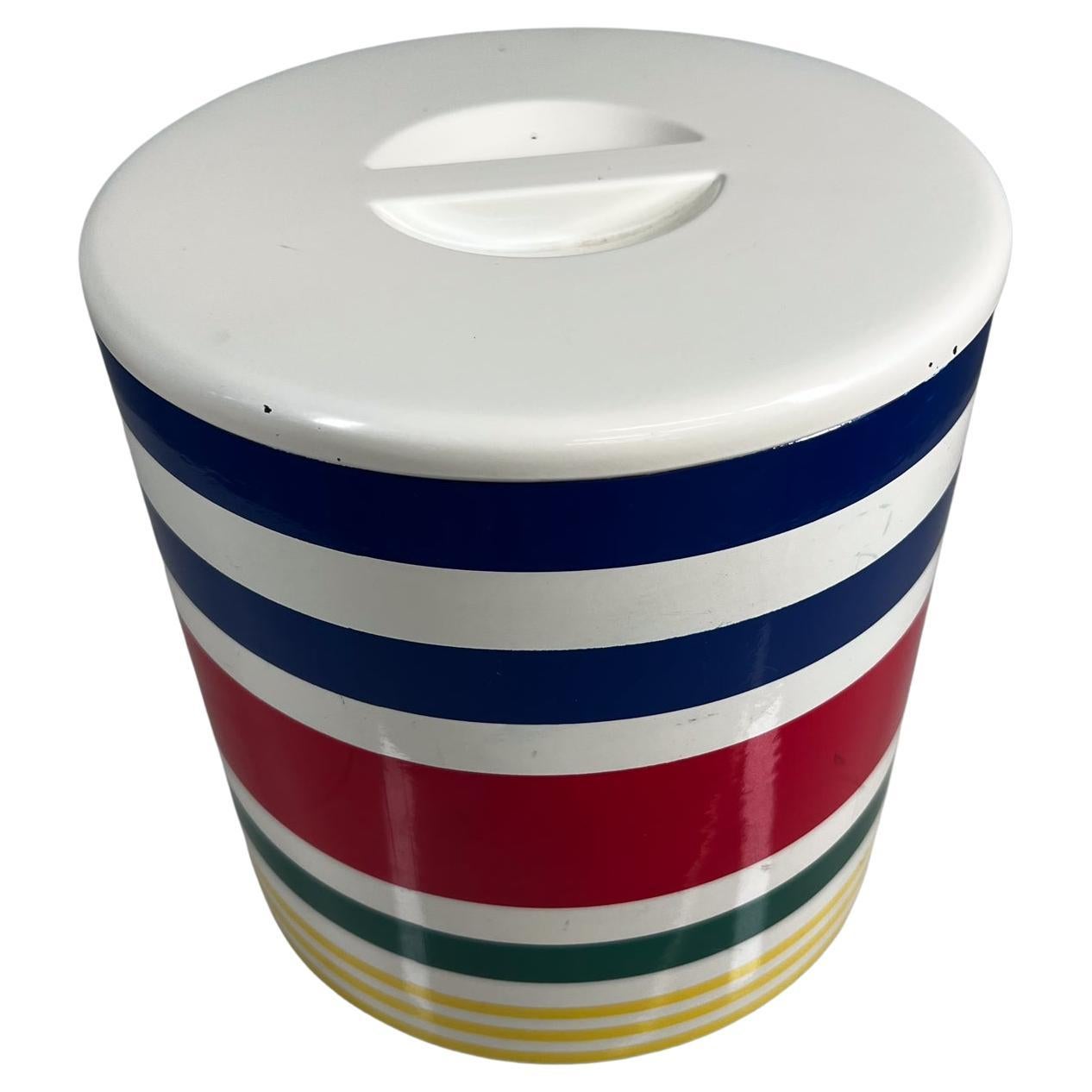 1980s Vintage Ralph Lauren Modern Stripe Ice Bucket Japan