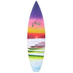 1980s Vintage Rusty Preisendorfer Surfboard “Surf on Planet X” by Stephen Cruz
