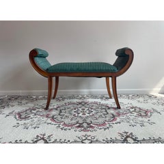 1980s Vintage Scroll Bench